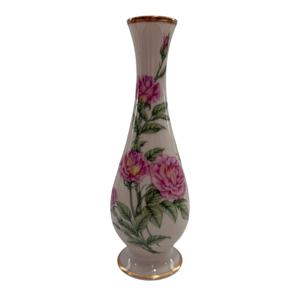 VTG Lenox Limited Edition Mothers‎ Day 1986 Pink Roses Bud Vase 1986 Cottagecore
